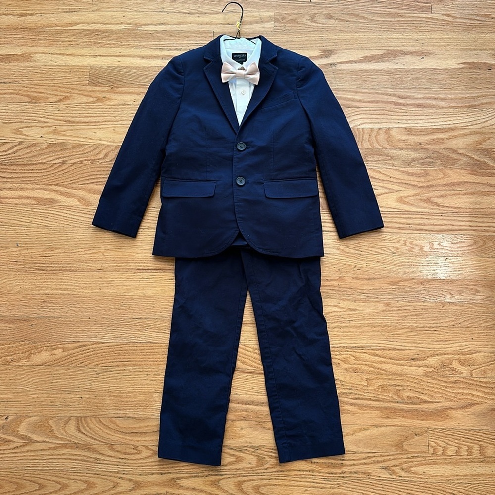 J. Crew Crewcuts Thompson Suit. Size 6-7. With white dress shirt and bow tie.